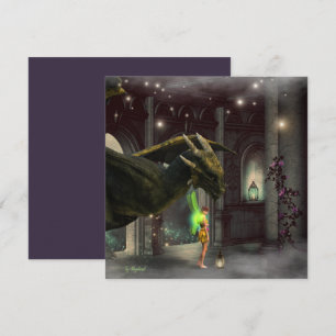 Dragón moderno y fantasía de hadas