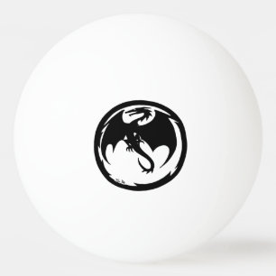 Dragón negro 1 estrella bola de ping pong