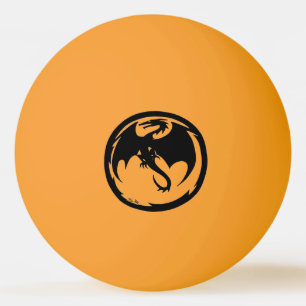Dragón negro amarillo resplandor 1 estrella bola 