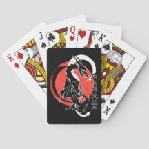 Dragón negro, cartas de juego de luna roja