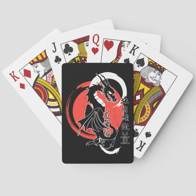 Dragón negro, cartas de juego de luna roja (Reverso)