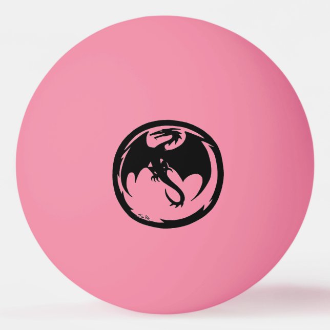 Dragón negro naranja rosa glo 1 estrella bola de p (Anverso)