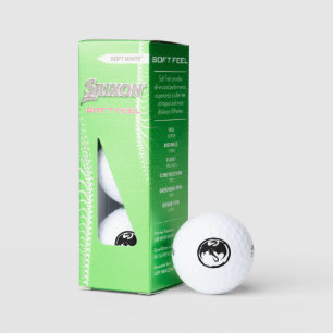 Dragón negro Srixon Soft Feel bolas de golf 3 pk