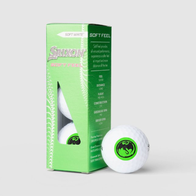 Dragón negro Srixon verde pelotas de golf blandas  (Embalaje)