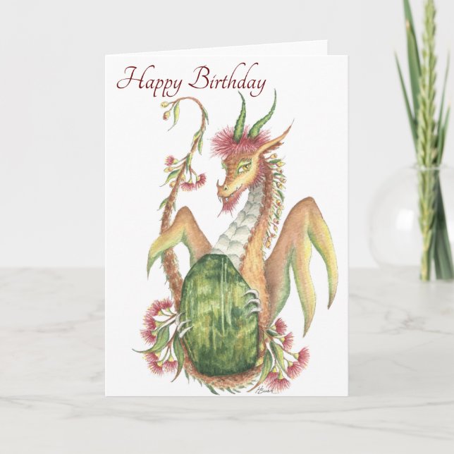 Dragón Peridot (Virgo) - Tarjeta de cumpleaños (Anverso)