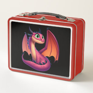 Dragón personalizado morado/rojo