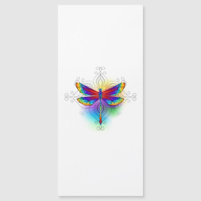 Dragón poligonal arcoiris (Anverso)