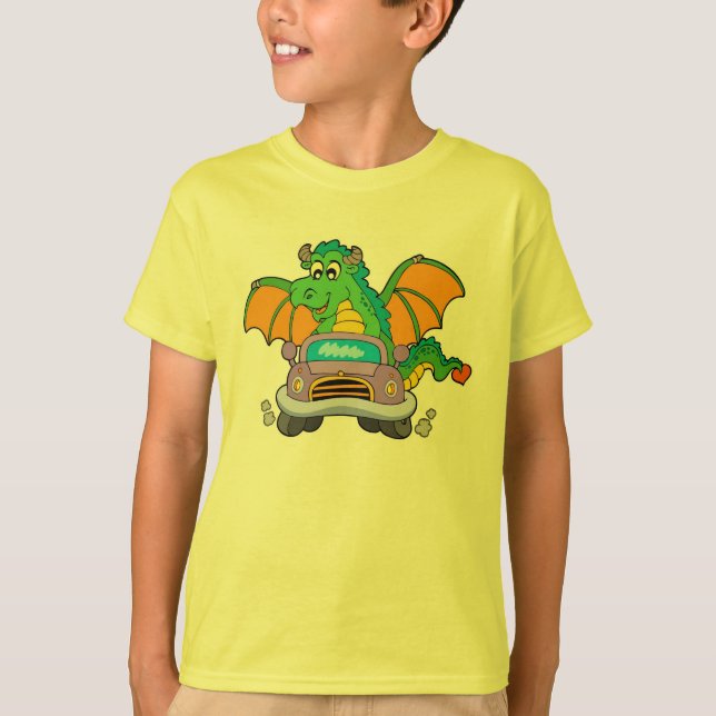 ¡Dragón que conduce un coche! Camiseta (Anverso)