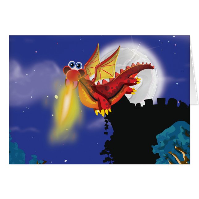 Dragón que escupe fuego (Anverso (Horizontal))