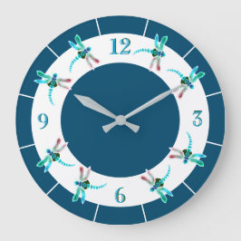 Dragón | Reloj de pared redonda Verde azulado