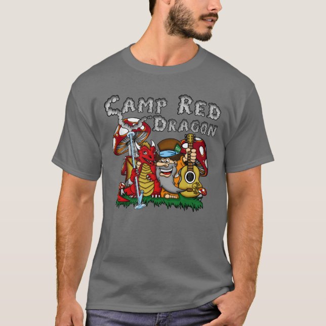 Dragón Rojo Campamento 2025 A.C. Camiseta Gris Osc (Anverso)