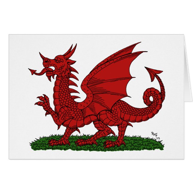 Dragón Rojo de Gales (Anverso (Horizontal))