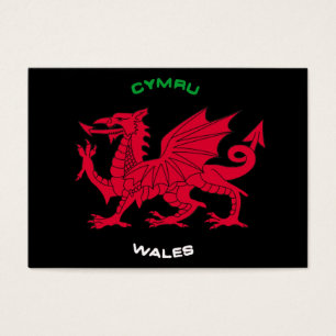 Dragón rojo de País de Gales (Cymru), negro,