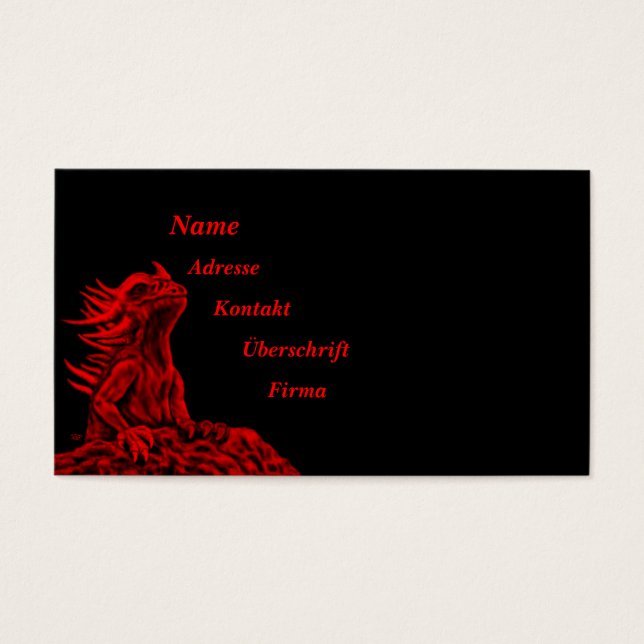 Dragón rojo pequeño (Frente)