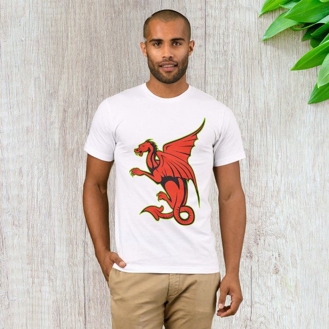 Dragón rojo pone camiseta (Subido por el creador)