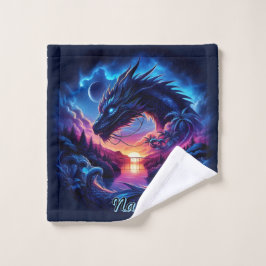 Dragon Silhouetti contra una vibrante puesta de so