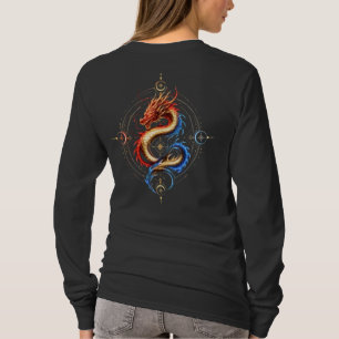 Dragon Soul Dragón Místico Dorado Camiseta Manga L