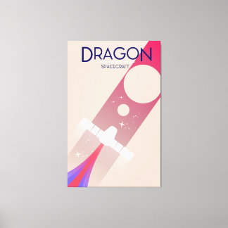 Dragon Spacecraft estilo vintage Arte espacial