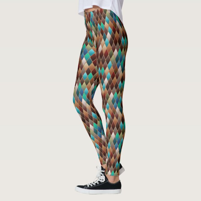 Dragón Tierra Escales Leggings (Izquierda)