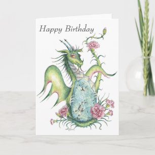 Dragón turquesa (Sagittarius) - Tarjeta de cumplea