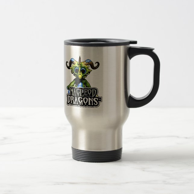 Dragón verde del MD 15 onzas. Taza del viaje (Derecha)