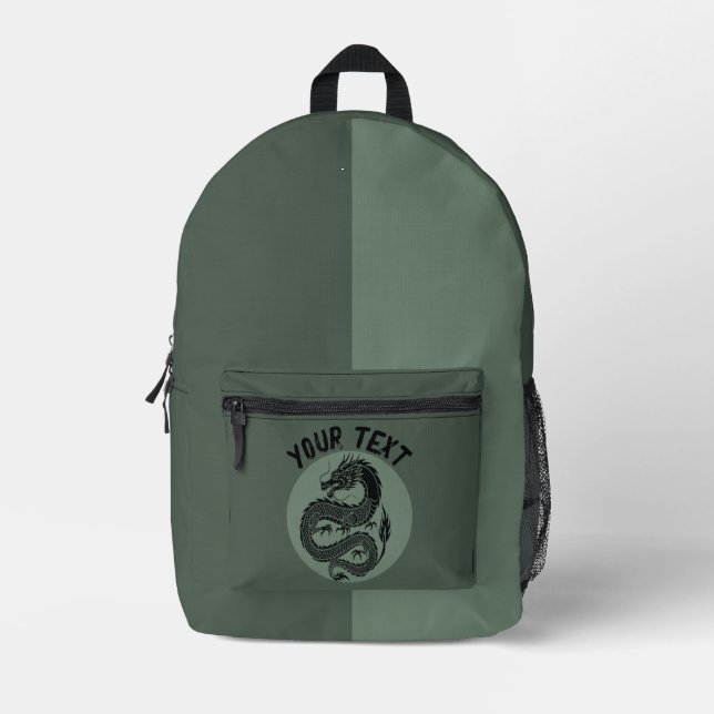 Dragón verde Imprimir Cortar bolsa nueva (Anverso)