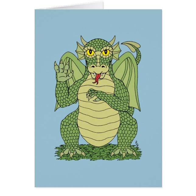 Dragón verde lindo (Frente)