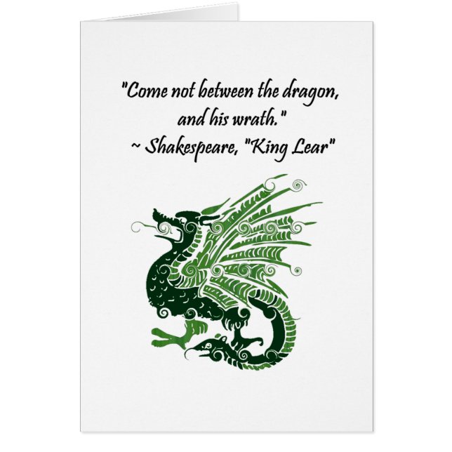 Dragón y su ira Shakespeare Rey Lear Personalizado (Frente)