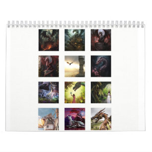 Dragones A Plenty Calendario de 12 meses