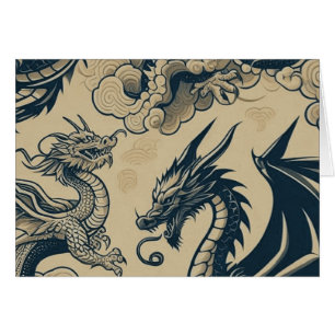 Dragones anticuados de fantasía