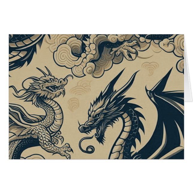 Dragones anticuados de fantasía (Anverso (Horizontal))