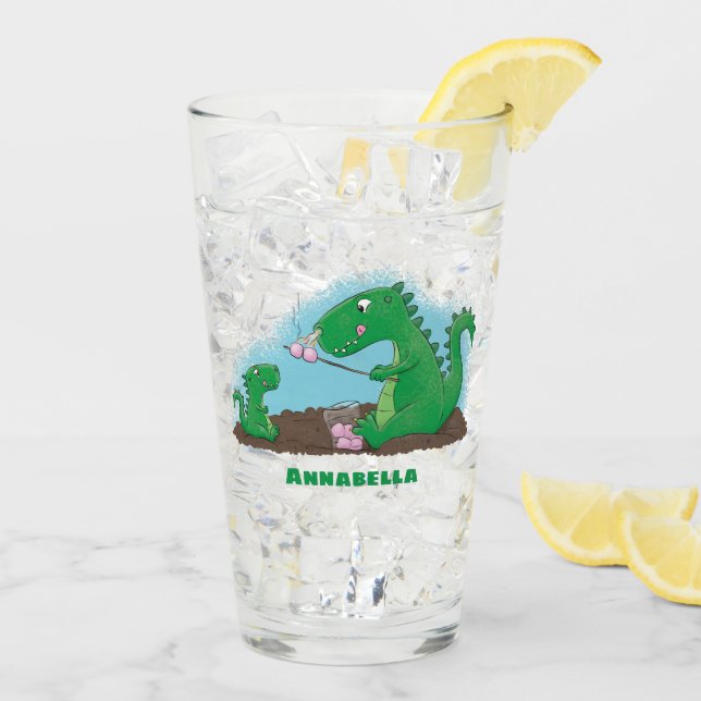 dragones cortos asando malvaviscos personalizado (Reverso (hielo))