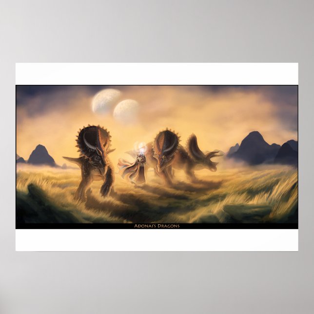 Dragones de Adonai - Póster de la Biblia (Frente)
