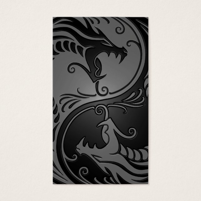 Dragones de Yang Gris y Negro Yin (Frente)