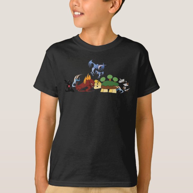 Dragones elementales en camiseta (Anverso)