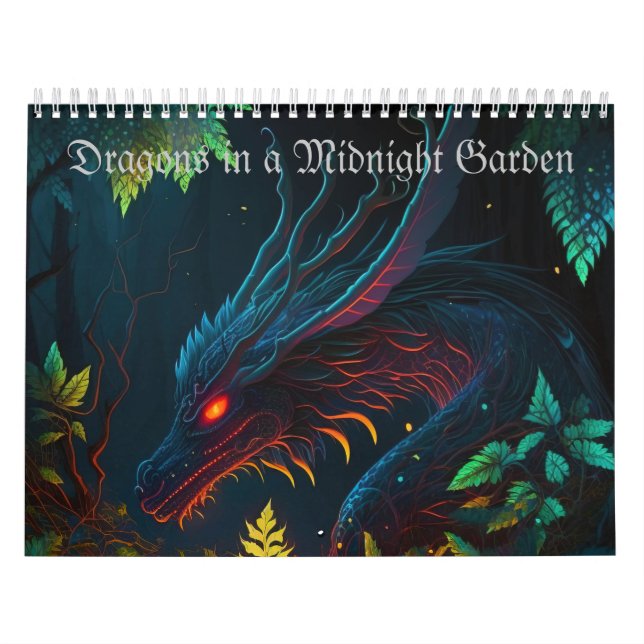Dragones en un calendario de jardín nocturno (Tapa)