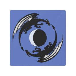 Dragones lunares Diseño de fantasía Impresión Meta