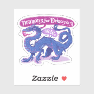 Dragones para el Pegatina del voto democrático