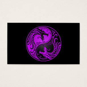Dragones púrpuras y negros de Yin Yang