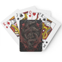 Dragones rojos y negros Cartas de juego clásicas
