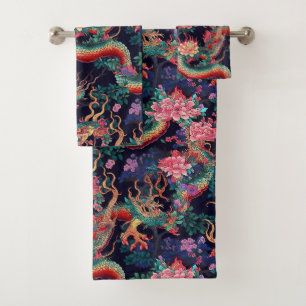 Dragones y flores de neón