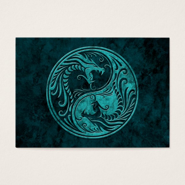 Dragones Yin Yang de Piedra Azul (Frente)