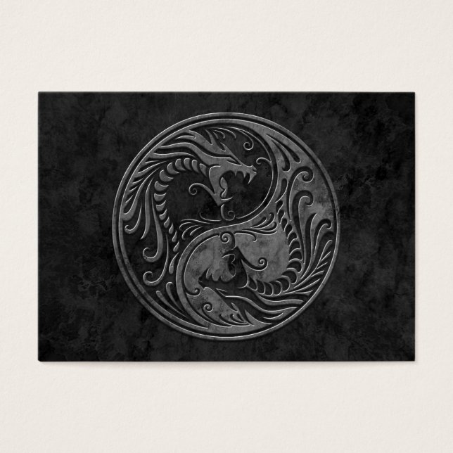 Dragones Yin Yang de Piedra Oscura (Frente)