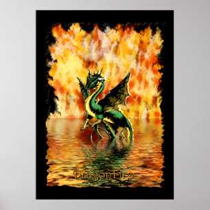 DRAGONFIRE al Poster de Arte Dragón