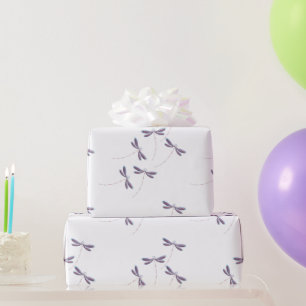 Dragonflies en papel de envoltura de vuelo