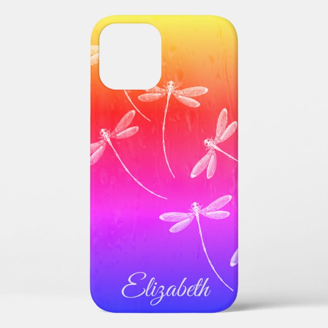 Dragonflies personalizadas en el iPhone Funda de a (Reverso )