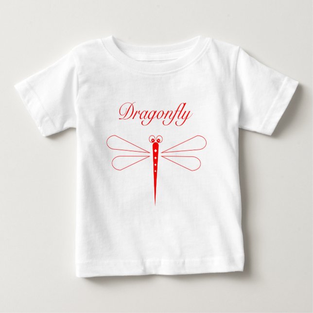 Dragonfly - Camiseta fina de Jersey para bebé blan (Anverso)