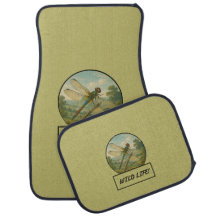 Dragonfly Dark Khaki Set de Alfombrillas de auto