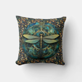 Dragonfly de Art Nouveau sobre Cojín decorativo de