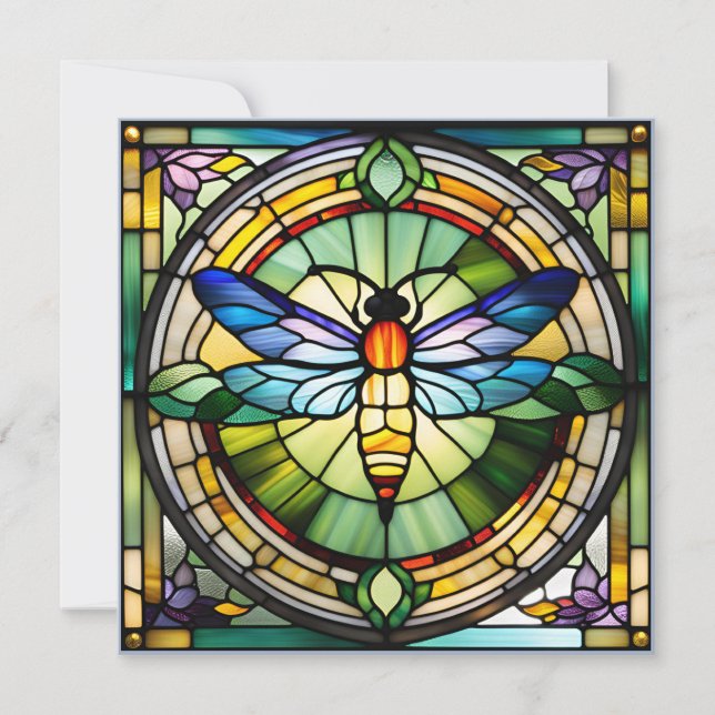 Dragonfly de vidrio manchado (Anverso)